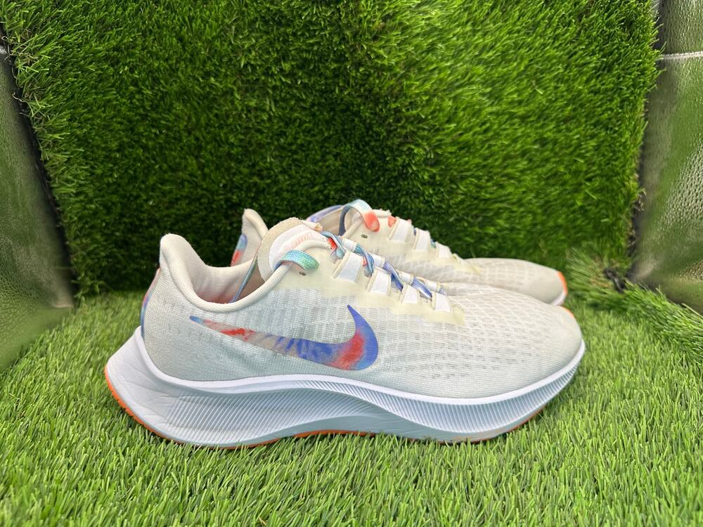 Nike Air Zoom Pegasus 37 DD9667-100 Athletic Sneaker Womens 8 White Mesh Running